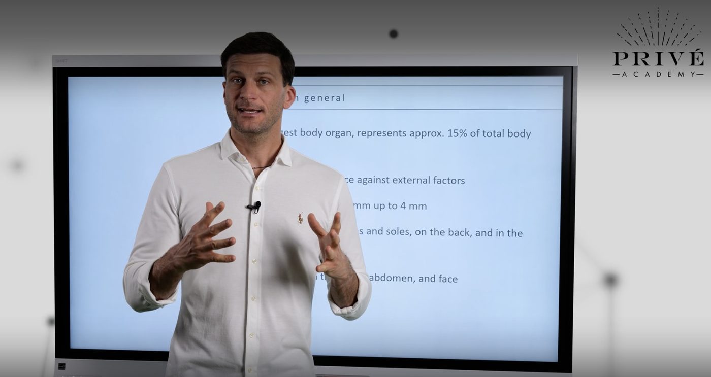 Samo Sambol teaching on screen in the Privé online course